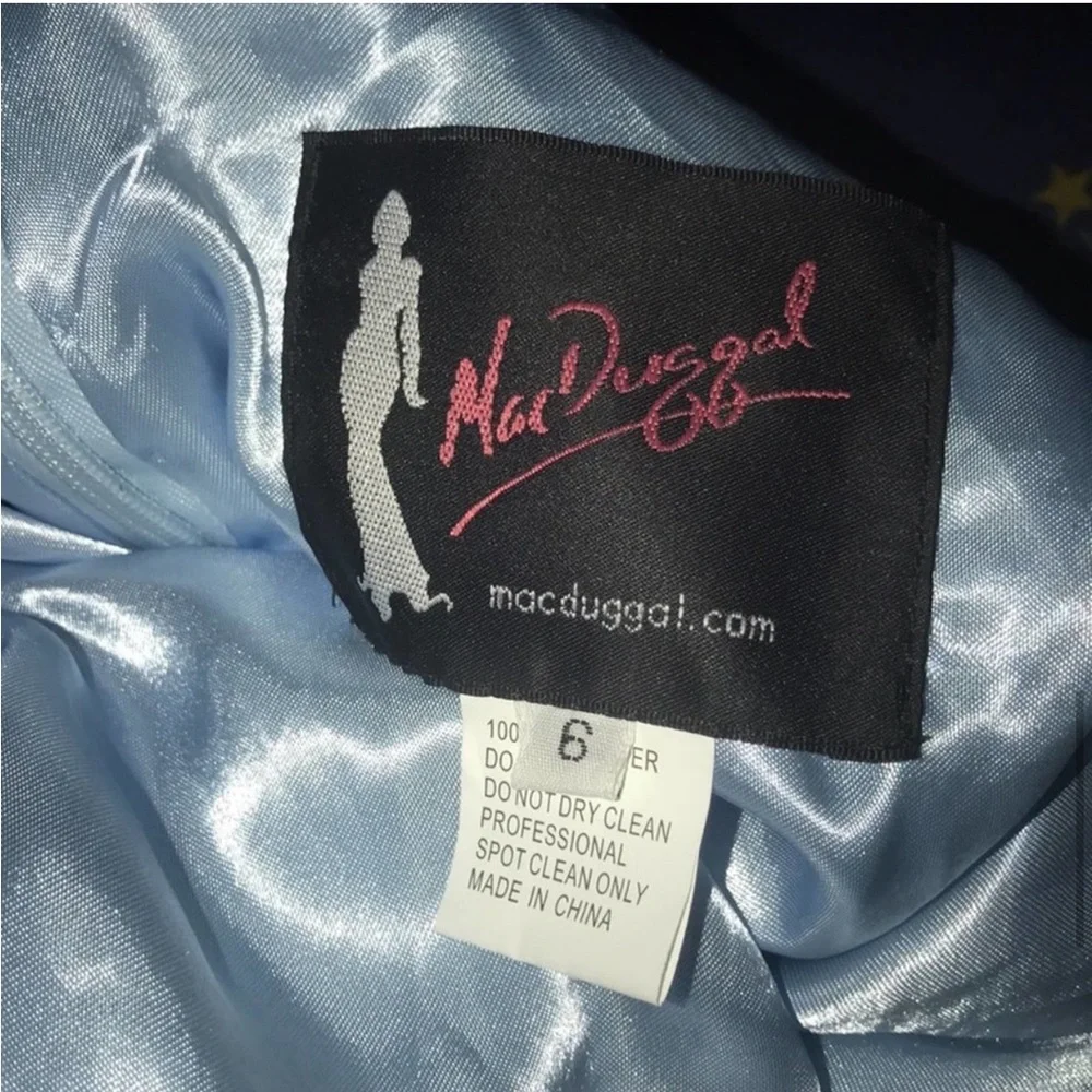 Mac Duggal NEW Beaded Halter Chiffon A-Line Gown 6 bABY blue Prom Formal dress - Picture 7 of 8